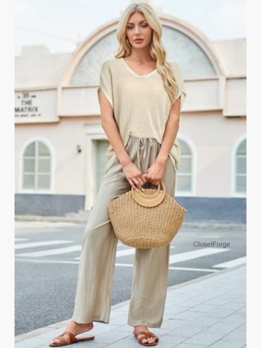 Wool Crochet Sweater Vest Sleeveless Oversized Coverup Top - Picture 4 of 7